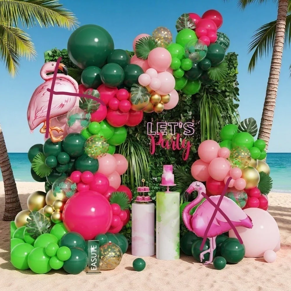 Tropical themed balloon arch kit